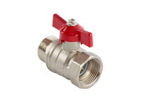 Kuglehane 3/4" muffe/nippel T-greb